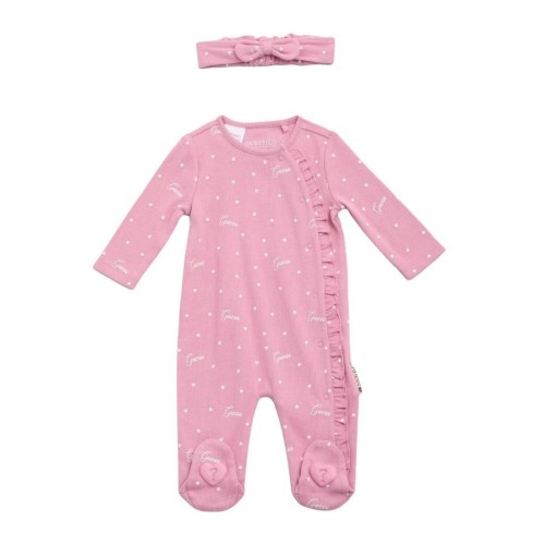 GUESS φορμάκι βρεφικό S5YG11KBZP4-P05D ροζ GUESS φορμάκι βρεφικό S5YG11KBZP4-P05D ροζ